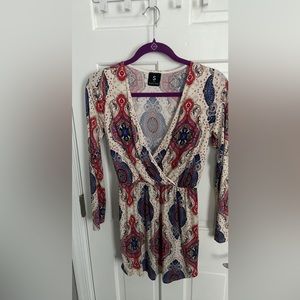 Long sleeve mini dress